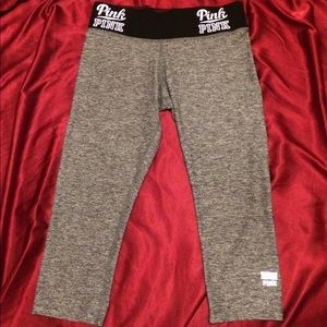 Vs Pink Cropped Logo leggings