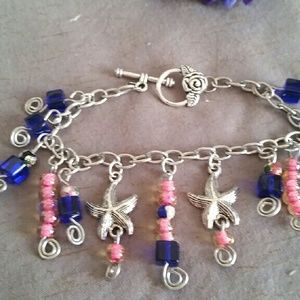 Beaded charm bracelet
