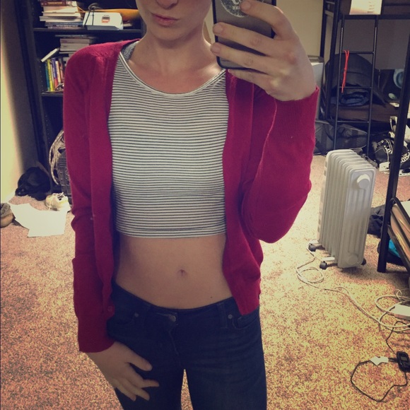 Red cardigan - soft simple pretty!