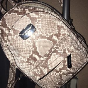 Michael Kors snakeskin mini backpack