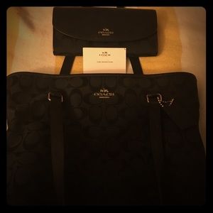 Coach Black Purse and Wallet set