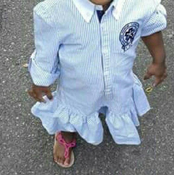 Ralph Lauren blue and white dress no stain no rips