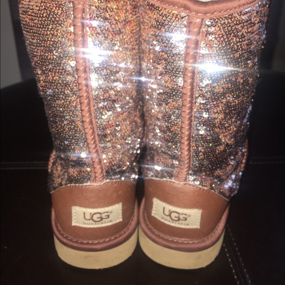 Authentic Ugg sequin brown/copper/silver like new - Picture 2 of 4