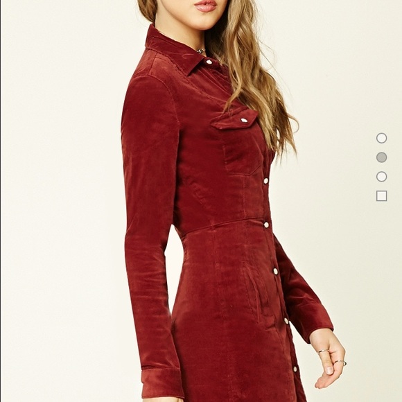 Corduroy snap front Christmas holiday - Picture 2 of 3