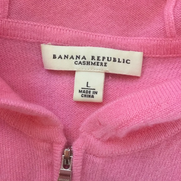 Banana Republic Tops - Pink Zip-up Cashmere Short Sleeved Hoodie Banana Republic Tops - Pink Zip-up Cashmere Short Sleeved Hoodie