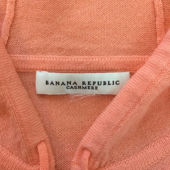Banana Republic Tops - Orange Sherbet Cashmere Short Sleeved Hoodie Banana Republic Tops - Orange Sherbet Cashmere Short Sleeved Hoodie