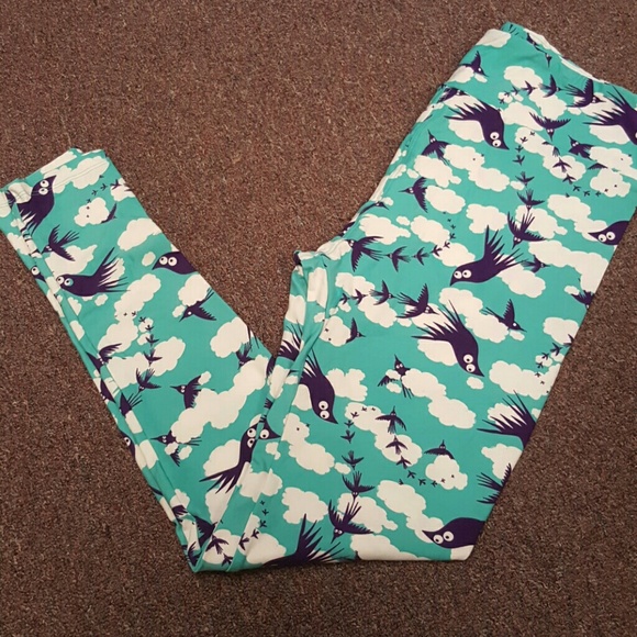 LuLaRoe De-Stash Bird Leggings TC - HTF NWT