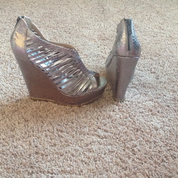 Metallic Steve Madden wedges
