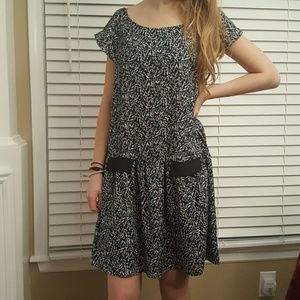 BCBGENERATION BLUE MULTI PRINT DRESS SZ L BCBGENERATION BLUE MULTI PRINT DRESS SZ L