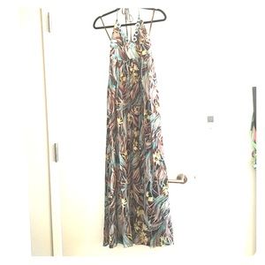 Milly : tropical printed silk maxi dress
