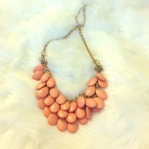 Dark pink stone necklace