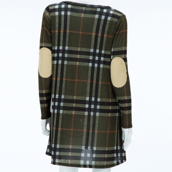 🍂Olive Plaid Dress🍁 1 Left - Picture 2 of 4