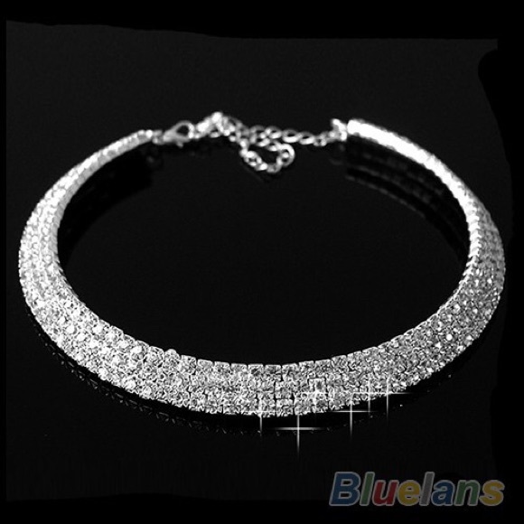 Rhinestones crystal weddings necklace choker
