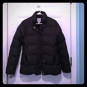 Classic black puffer coat