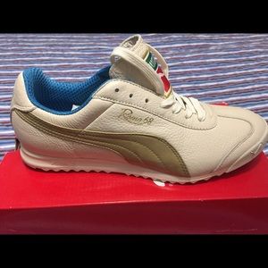 Brand new women cream and gold Puma sneaker size 9