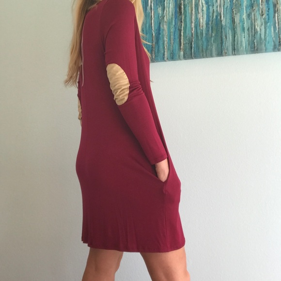 🇺🇸 Kayla Rustic Burgundy Dress 🇺🇸 1 Day Sale - Picture 2 of 5