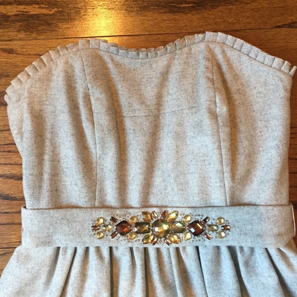 Banana Republic gray wool strapless dress - Picture 2 of 4