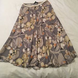 Floral Flare Midi Skirt