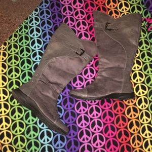 Tall Gray Boots