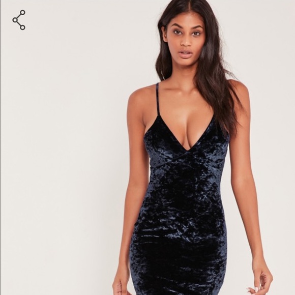 Crushed Velvet Midi bodycon dress