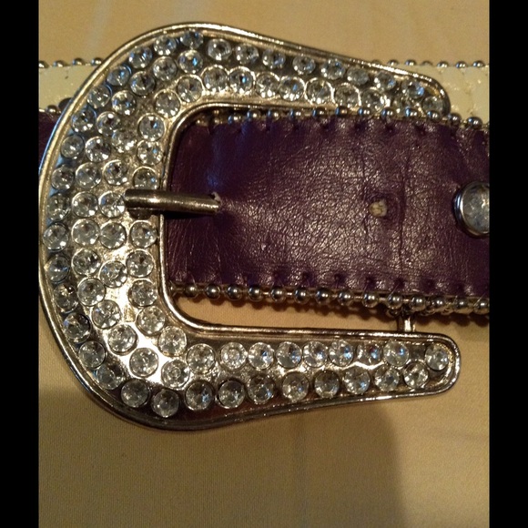 Plum Blinged Out Equestrian Belt
