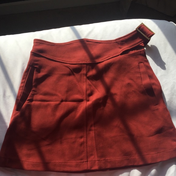 Plush dark orange fall skirt - Picture 1 of 1