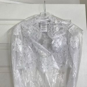 White long sleeve bridal jacket