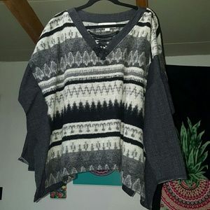 Cute pull over poncho looking sweatshirt