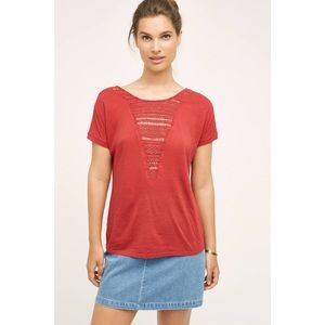 NWT Anthropologie Tiny Macrame Bib Tee MD NWT Anthropologie Tiny Macrame Bib Tee MD