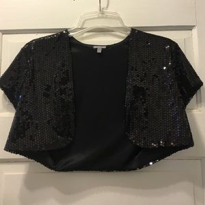 Charlotte Ruse small party crop jacket sequins new