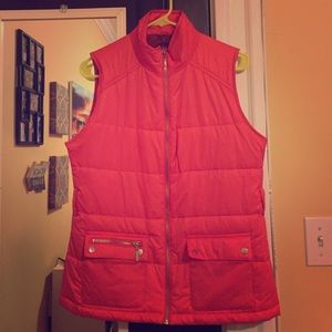 Women's coral colored vest