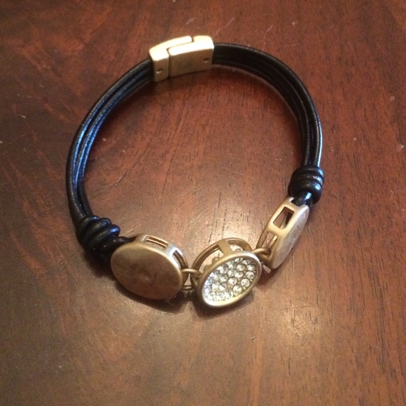 Gorgeous leather charm bracelet