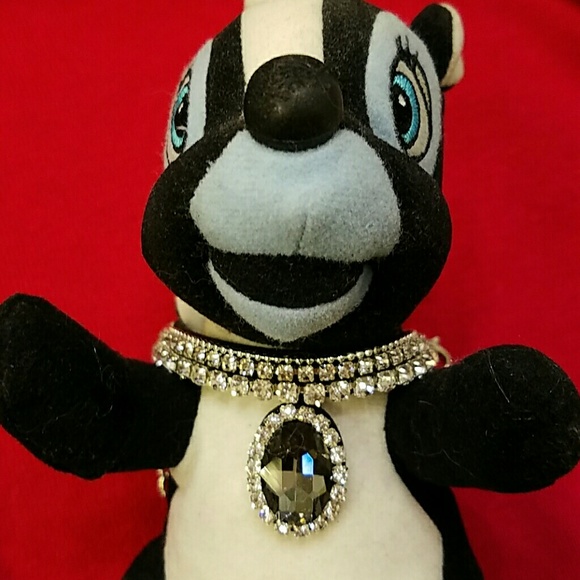 Elegant Choker Rhinestones diamond/ Smoke grey - Picture 3 of 4