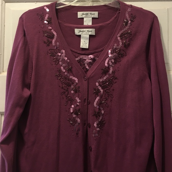 Womens two piece top PL Judith Hart NWOT mauve