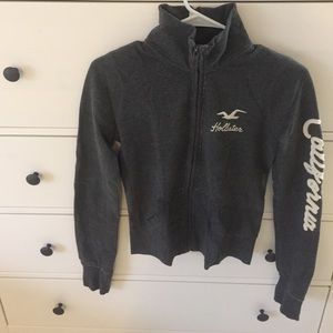Hollister zip up turtleneck sweater