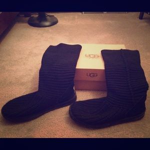 Ugg black knit boots