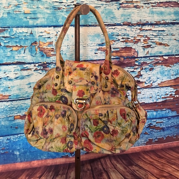 Big Buddha Floral Satchel Handbag AS IS - Picture 1 of 4