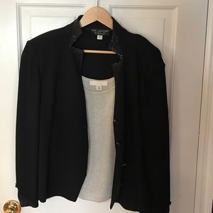 ST. JOHNS knit jacket w/she'll