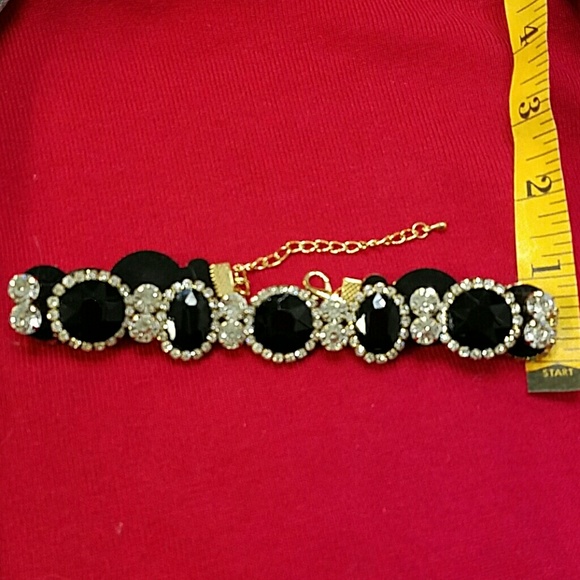 Jewelry - Elegant Choker Rhinestones diamond/ Black Velvet