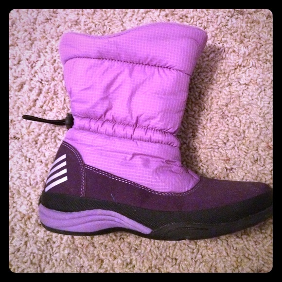 Land's end size 1 purple snow boot