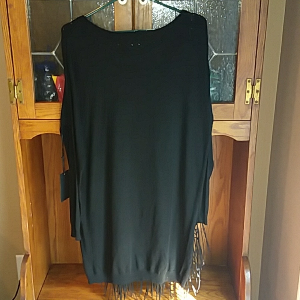 LAST 1 ❄ Sweater Tunic Dress W/Suede Fringe - Picture 5 of 6
