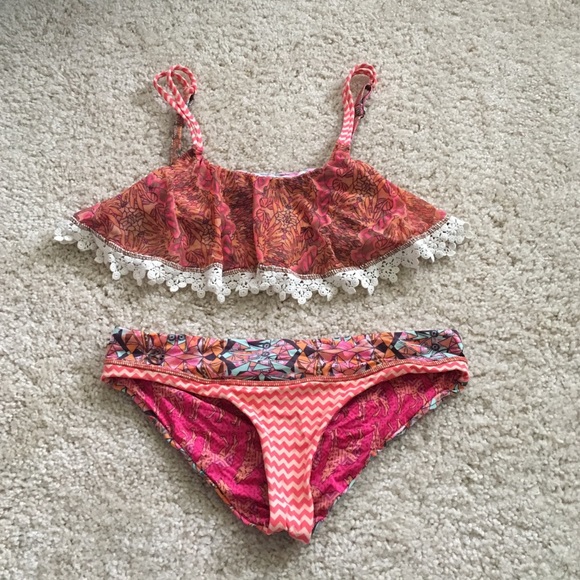Maaji jolly melody ruffle Bikini Set