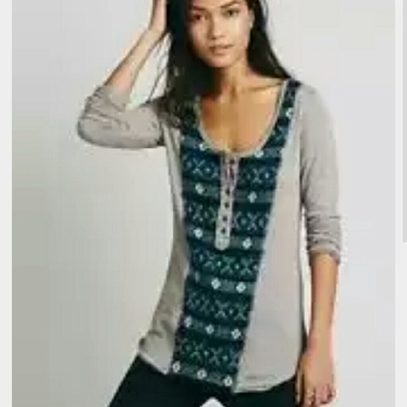 Free People Henley Sweater - Picture 2 of 4