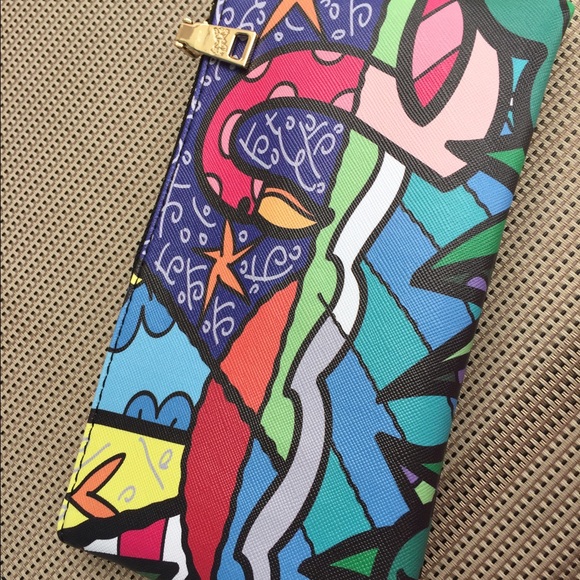 Romero Britto Flamingo wristlet