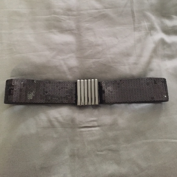 Black Sequin Belt