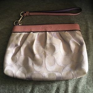 Purple Authentic Coach wristlet
