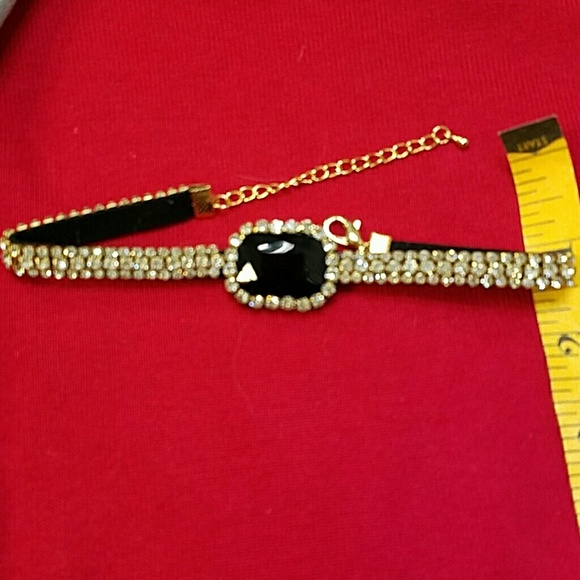 Elegant Choker Rhinestones diamond /Black look. - Picture 4 of 4