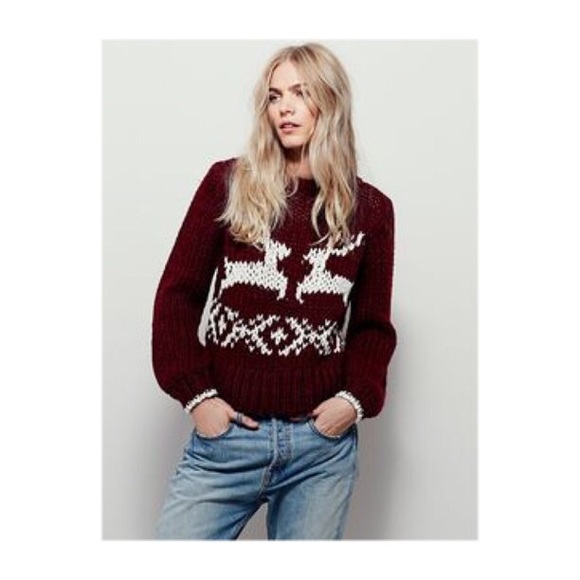 free people reindeer sweater. Dancer and Prancer
