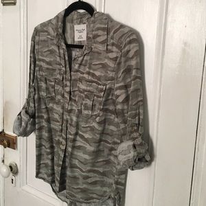 Camo button up shirt