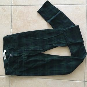 Abercrombie winter plaid jeans